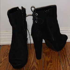 Black Suede Platforms